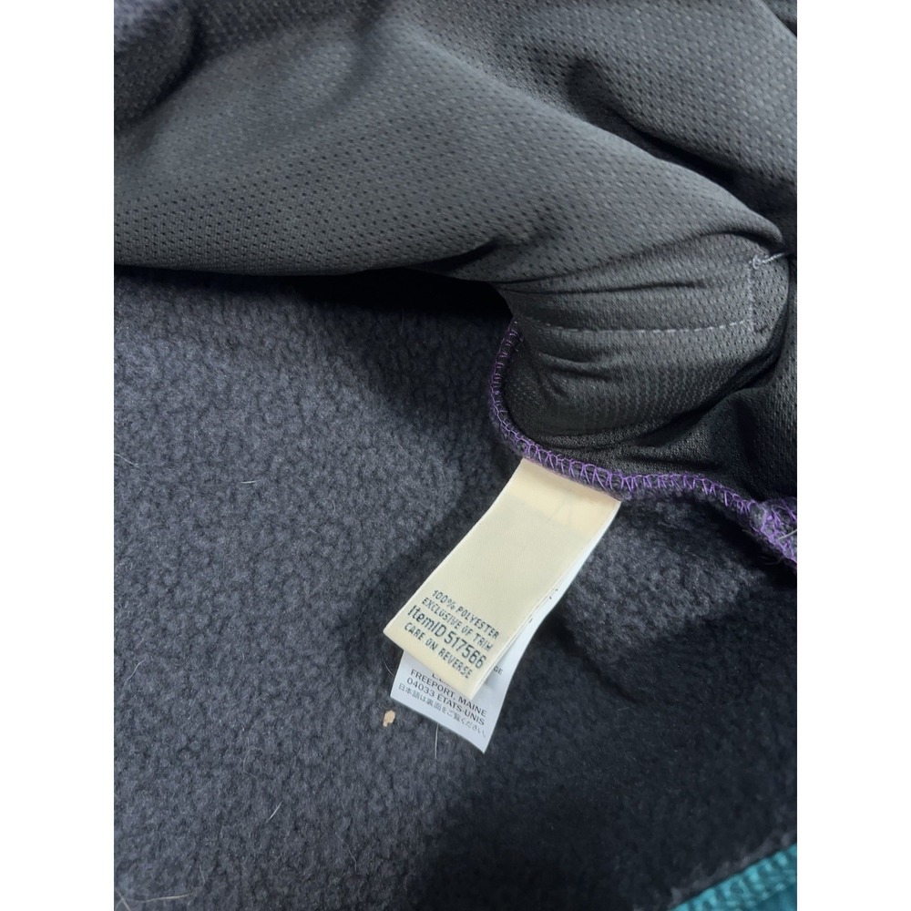 LL Bean Sweater Women Small Fleece 1/4 Zip Pullover Color Block Mountain Classic - Picture 4 of 6